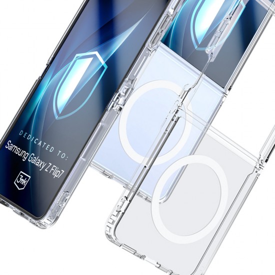 3mk Armor MagCase for Samsung Galaxy Z Flip 7 - Transparent