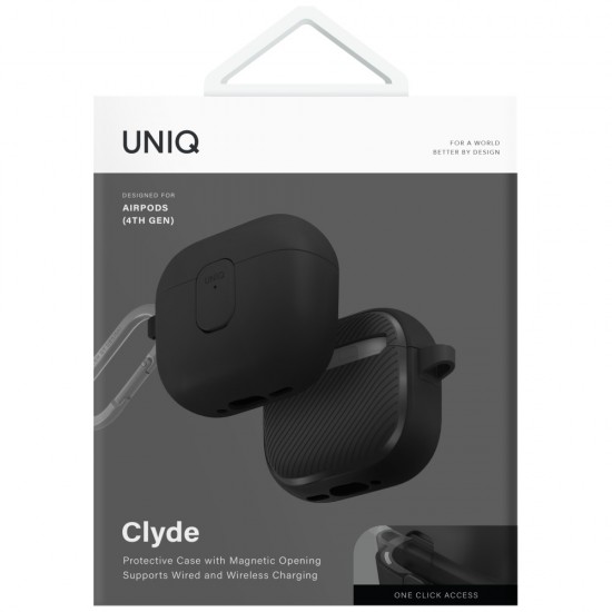 Uniq Clyde Lock Case for AirPods 4 - Black