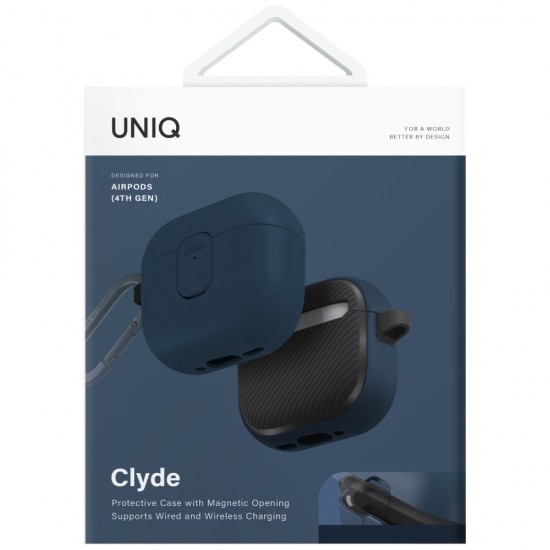 Uniq Clyde Lock Case for AirPods 4 - Blue