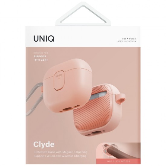 Uniq Clyde Lock Case for AirPods 4 - Pink