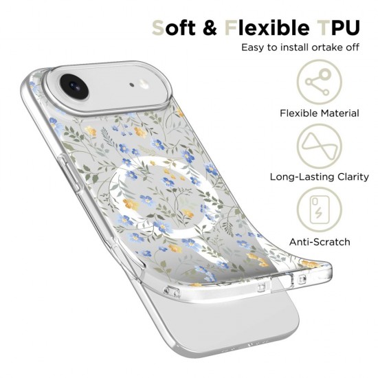Tech-Protect FlexAir MagSafe Case for iPhone 17 Air - Daisies with Leaves