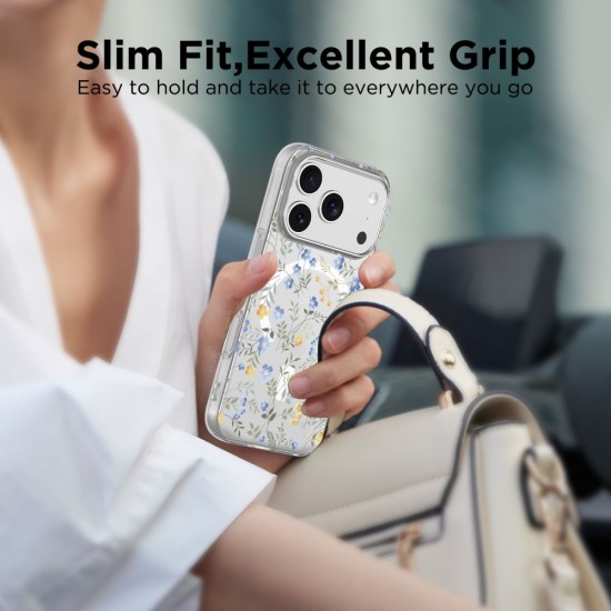 Tech-Protect FlexAir MagSafe Case for iPhone 17 Pro Max - Daisies with Leaves