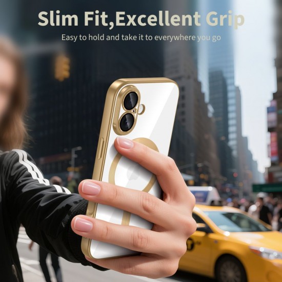 Tech-Protect MagFlex MagSafe Case for iPhone 17 - Transparent Gold