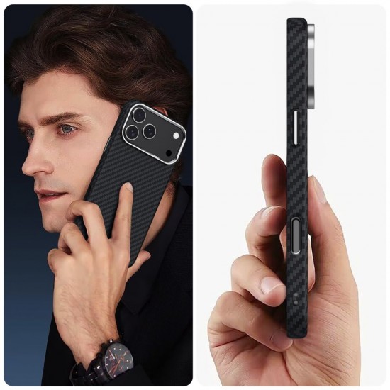 Tech-Protect Ion Carbon MagSafe Case for iPhone 17 Pro Max - Gray/Black