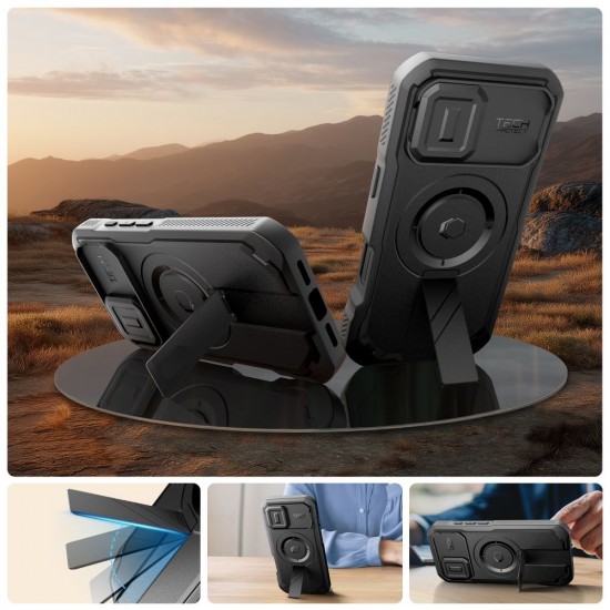 Tech-Protect Kevlar MagSafe case for iPhone 17 - black