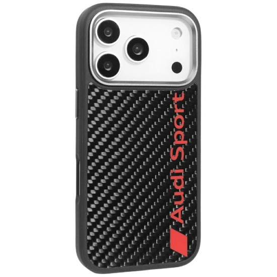 Audi R8 Carbon Fiber MagSafe Case for iPhone 17 Pro - Black