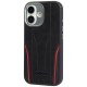 Audi R8 Genuine Leather MagSafe Case for iPhone 17 - Black and Red