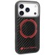 Audi RSQ Carbon Fiber Sport Red Circle MagSafe Case for iPhone 17 Pro - Black