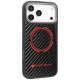 Audi RSQ Carbon Fiber Sport Red Circle MagSafe Case for iPhone 17 Pro Max - Black