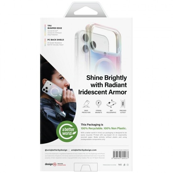 Uniq Iridescia Magclick Charging Case for iPhone 17 Pro - Multicolor