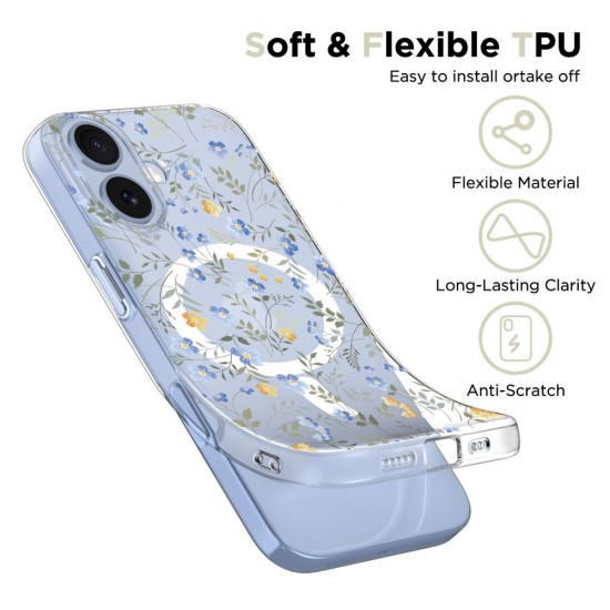 Tech-Protect FlexAir MagSafe Case for iPhone 17 - Daisies with Leaves