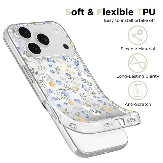 Tech-Protect FlexAir MagSafe Case for iPhone 17 Pro - Daisies with Leaves