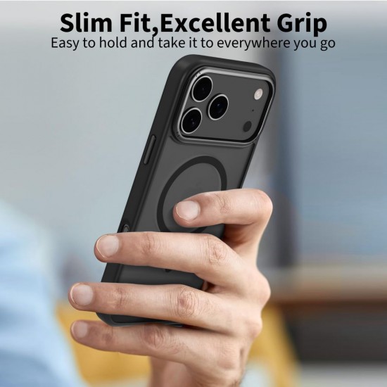 Tech-Protect MagEdge MagSafe Case for iPhone 17 Pro - Matte Black