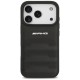 AMG Leather Debossed Lines Logo Case for iPhone 17 Pro - Black