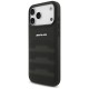 AMG Leather Debossed Lines Logo Case for iPhone 17 Pro Max - Black