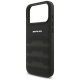 AMG Leather Debossed Lines Logo Case for iPhone 17 Pro Max - Black