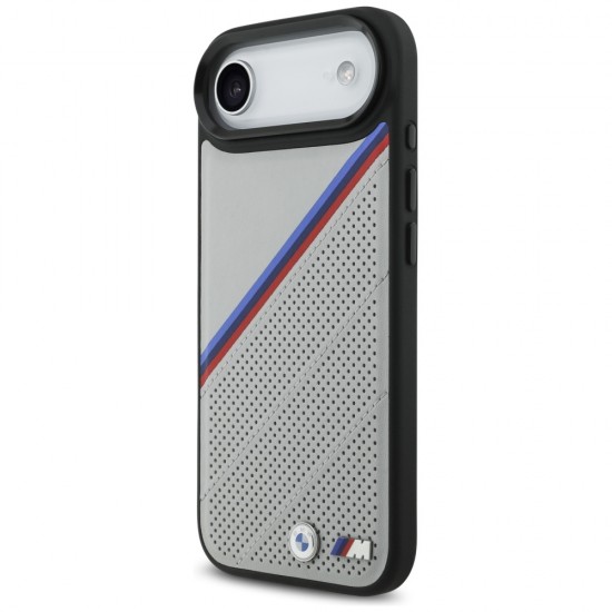 BMW M Tricolor Metal Logo MagSafe Case for iPhone 17 Air - Gray