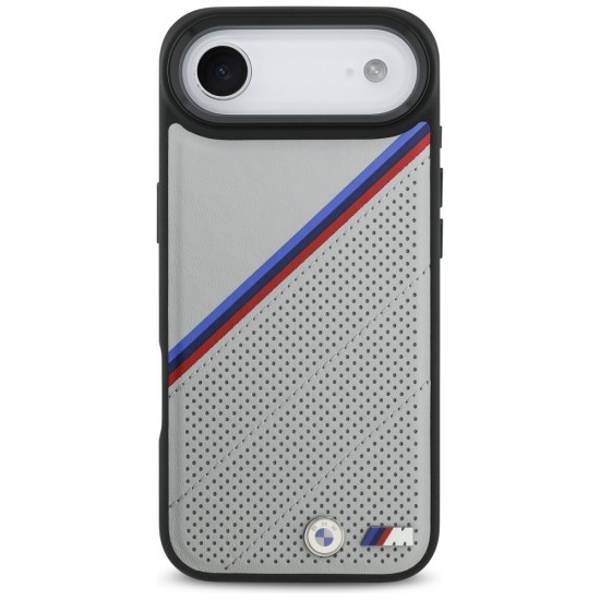 BMW M Tricolor Metal Logo MagSafe Case for iPhone 17 Air - Gray