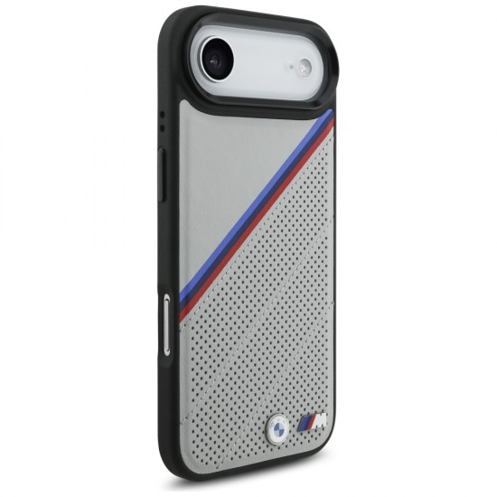 BMW M Tricolor Metal Logo MagSafe Case for iPhone 17 Air - Gray