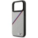 BMW M Tricolor Metal Logo MagSafe Case for iPhone 17 Pro Max - Gray
