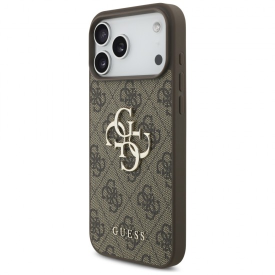 Guess 4G Big Logo Case for iPhone 17 Pro Max - Brown