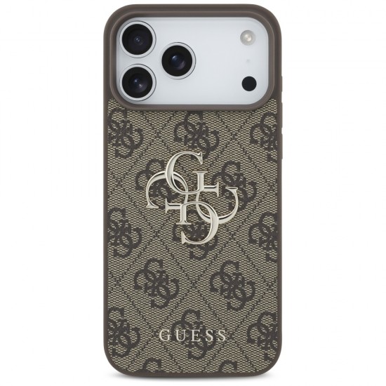 Guess 4G Big Logo Case for iPhone 17 Pro Max - Brown