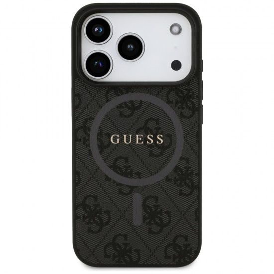 Guess 4G Ring Classic Logo MagSafe case for iPhone 17 Pro - black