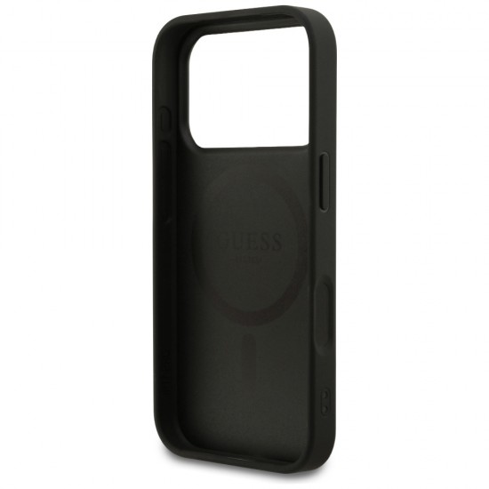 Guess 4G Ring Classic Logo MagSafe case for iPhone 17 Pro - black