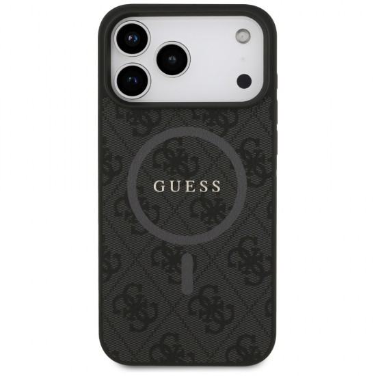 Guess 4G Ring Classic Logo MagSafe case for iPhone 17 Pro Max - black