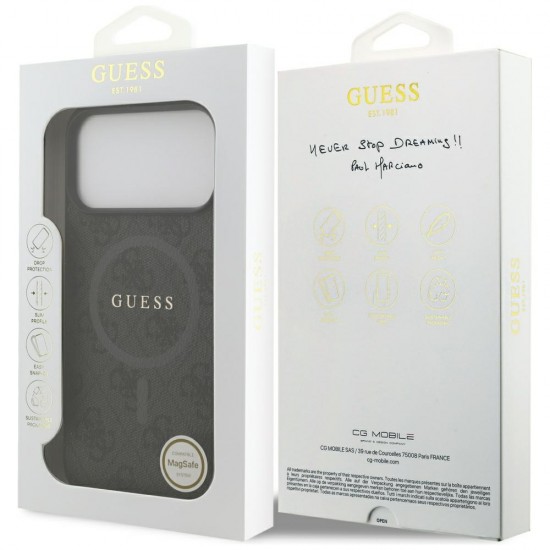 Guess 4G Ring Classic Logo MagSafe case for iPhone 17 Pro Max - black