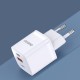 Wall charger GaN 33W PPS USB C/USB Dudao A13Pro - white