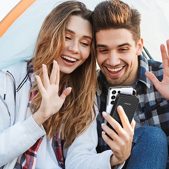 Dudao K11 Pro 20000mAh Powerbank with Built-in Cables - Black