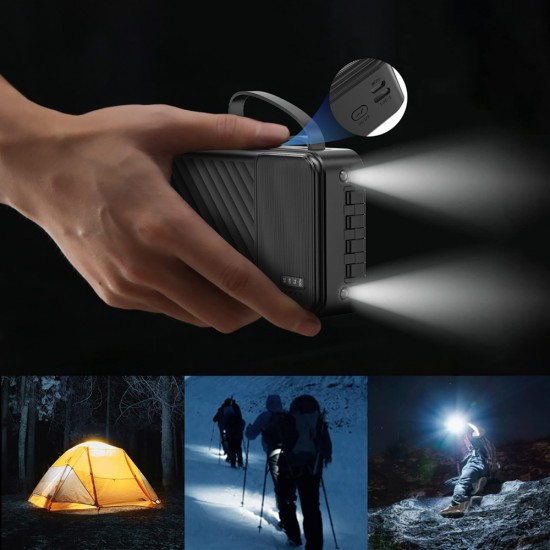 Dudao K11 Pro 20000mAh Powerbank with Built-in Cables - White