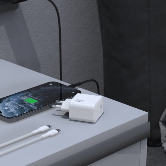 Dudao A28C 45W GaN Wall Charger + USB-C Cable - Black