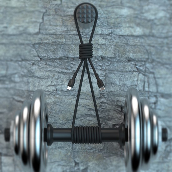 Dudao L9X 30W USB-C - Lightning Cable 1m - Black