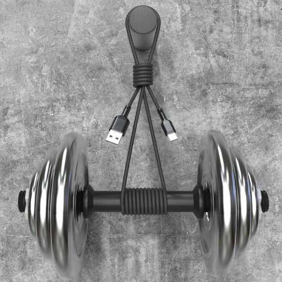 Dudao L9T 5A USB-A - USB-C Cable 1m - Black