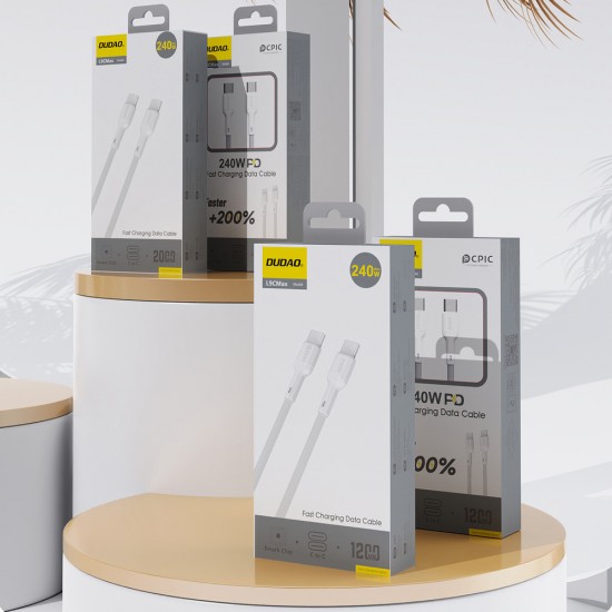 Dudao L9C Max 240W PD USB-C - USB-C 2m Cable - White