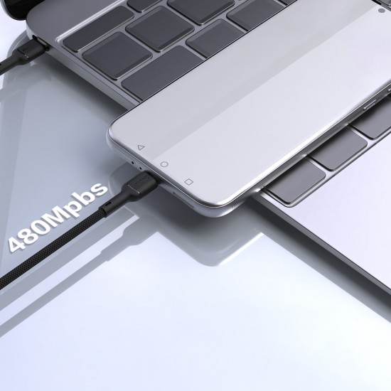 Dudao L9C Max 240W PD USB-C - USB-C 2m Cable - Black