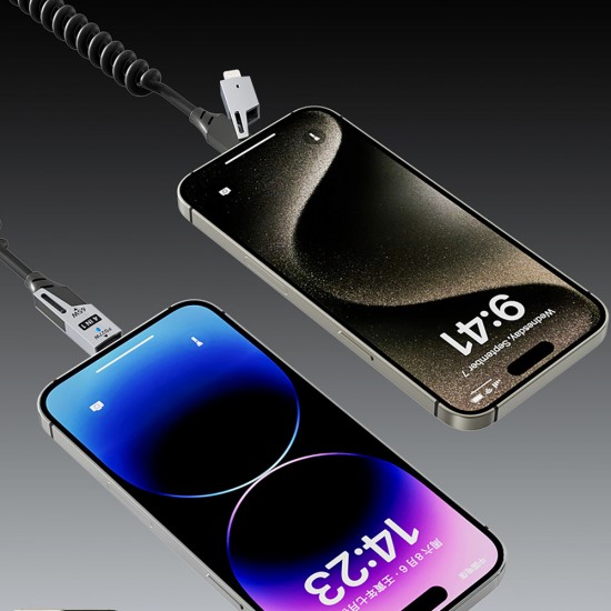 Dudao L20 Pro 4-in-1 USB-A / USB-C - Lightning / USB-C Cable - Black