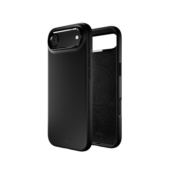 Puro Icon Mag Pro Liquid Silicone Case for iPhone 17 Air, MagSafe Compatible, with Camera Protection and Aluminum Buttons - Black