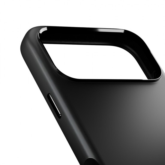 Puro Icon Mag Pro Liquid Silicone Case for iPhone 17 Pro Max, MagSafe Compatible, with Camera Protection and Aluminum Buttons - Black