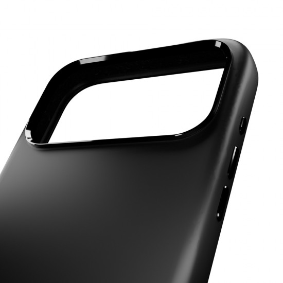 Puro Icon Mag Pro Liquid Silicone Case for iPhone 17 Pro Max, MagSafe Compatible, with Camera Protection and Aluminum Buttons - Black