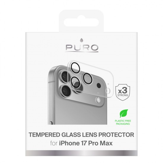 Puro Camera Standard Tempered Glass for iPhone 17 Pro Max for Camera Island and Lenses
