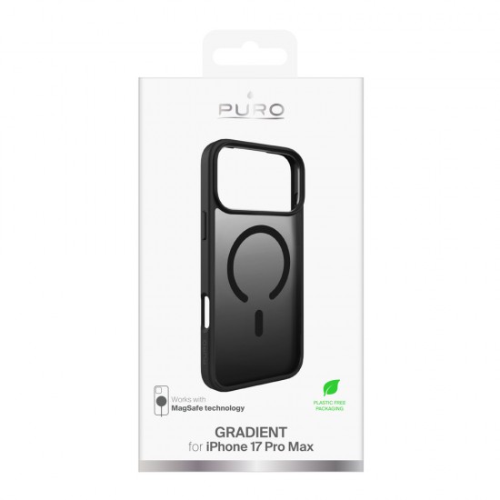 Puro Gradient TPU Case Compatible with MagSafe for iPhone 17 Pro Max - Black