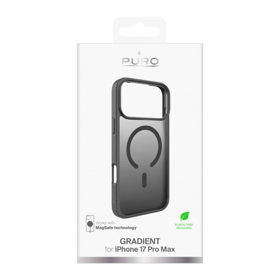 Puro Gradient TPU MagSafe Compatible Case for iPhone 17 Pro Max - Gray