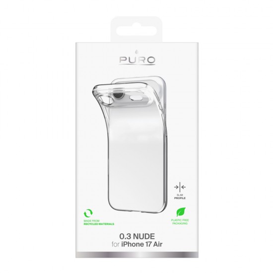 Puro 0.3 Nude Ultra-Slim TPU Case for iPhone 17 Air - Transparent