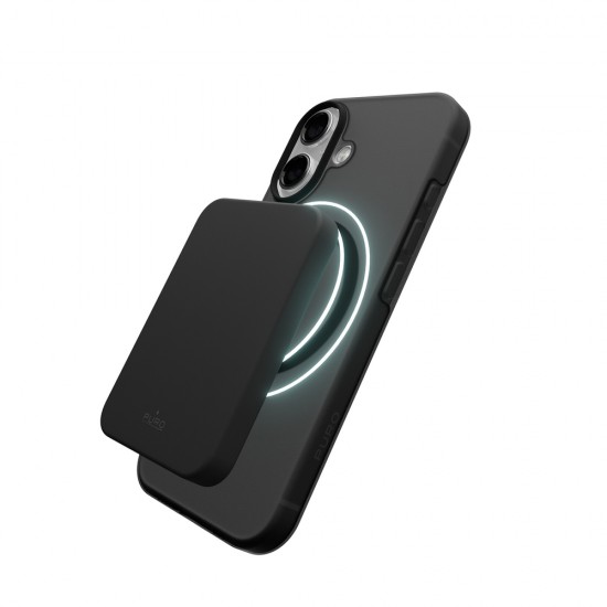 Puro Daylight Magsafe Compatible Silicone Case for iPhone 17 - Translucent Black