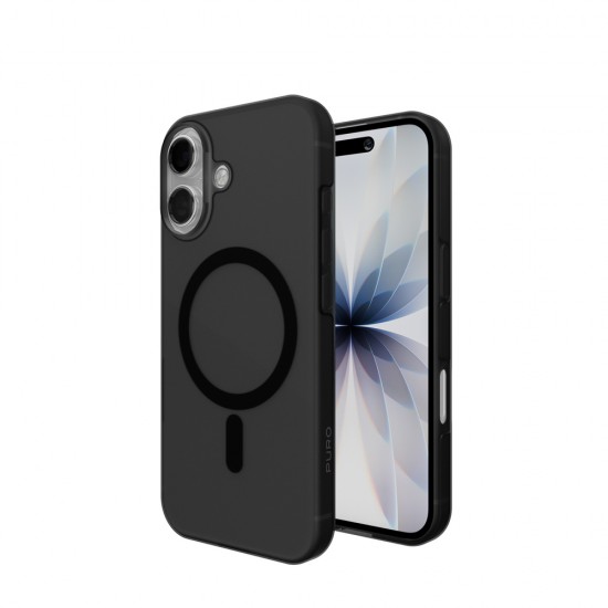 Puro Daylight Magsafe Compatible Silicone Case for iPhone 17 - Translucent Black