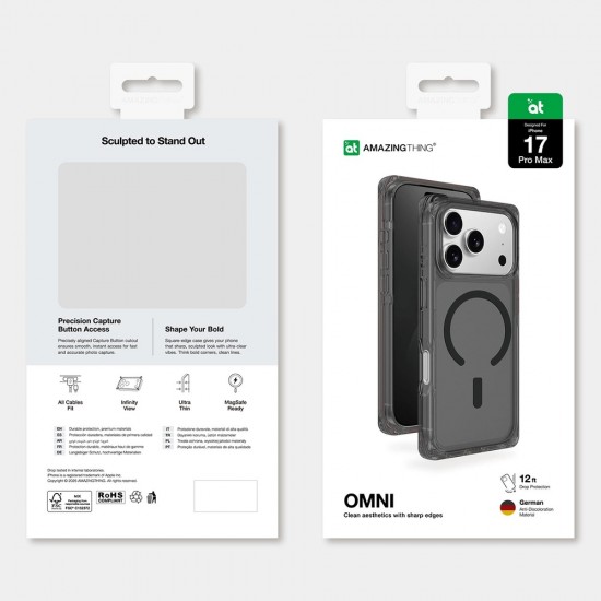 AmazingThing Omni Case for iPhone 17 Pro Max Compatible with MagSafe - Black
