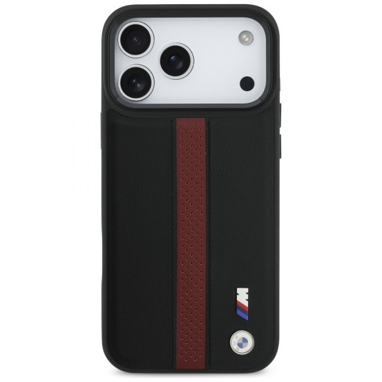 BMW M Perforated Stripe Logo MagSafe Case for iPhone 17 Pro Max - Red